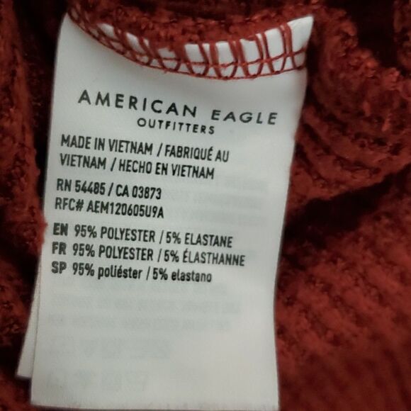 AmericanĀ Eagle Outfitters Women's V Neck Waffle Knit Shirt Size Small - Picture 4 of 7